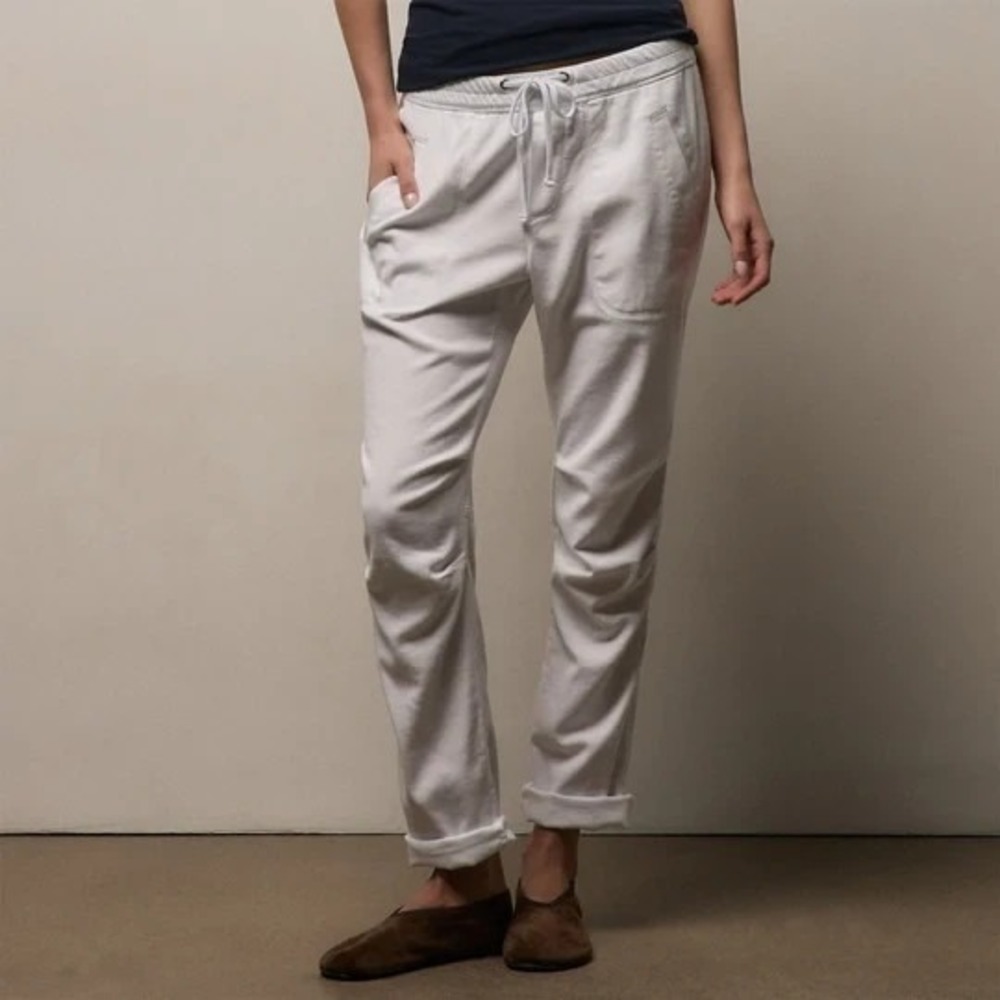 James Perse Soft Drape Utility Pants in White Women 2 Medium Minimalist $225